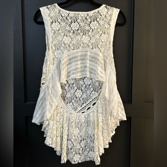 💎Free People dark bloom-lace-open back knit top - Picture 5 of 7